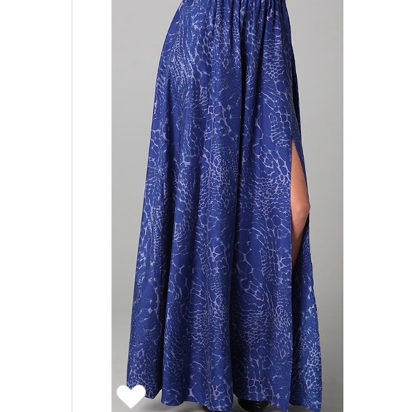Rachel Zoe Vanessa Maxi Skirt Blue Silk XS - Picture 5 of 5